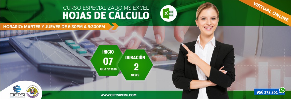 CURSO DE ESPECIALIZACIÓN EN MICROSOFT EXCEL - HOJAS DE CÁLCULO 2020