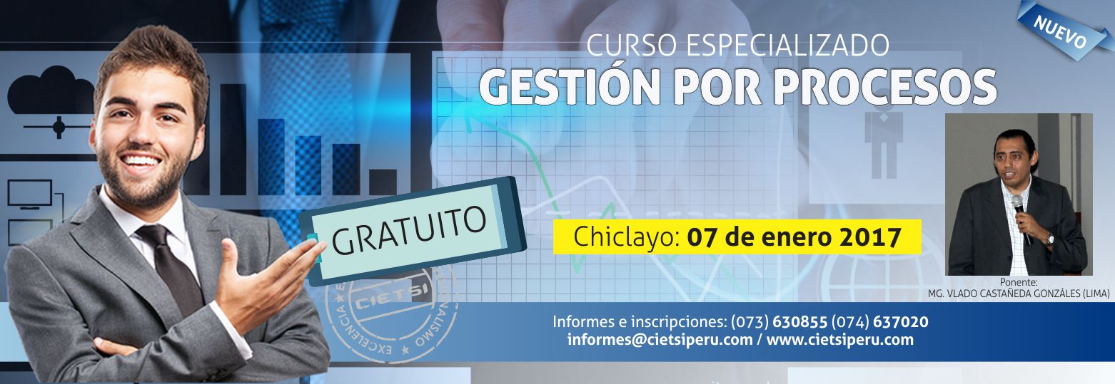 CURSO ESPECIALIZADO GESTIÓN POR PROCESOS  2017