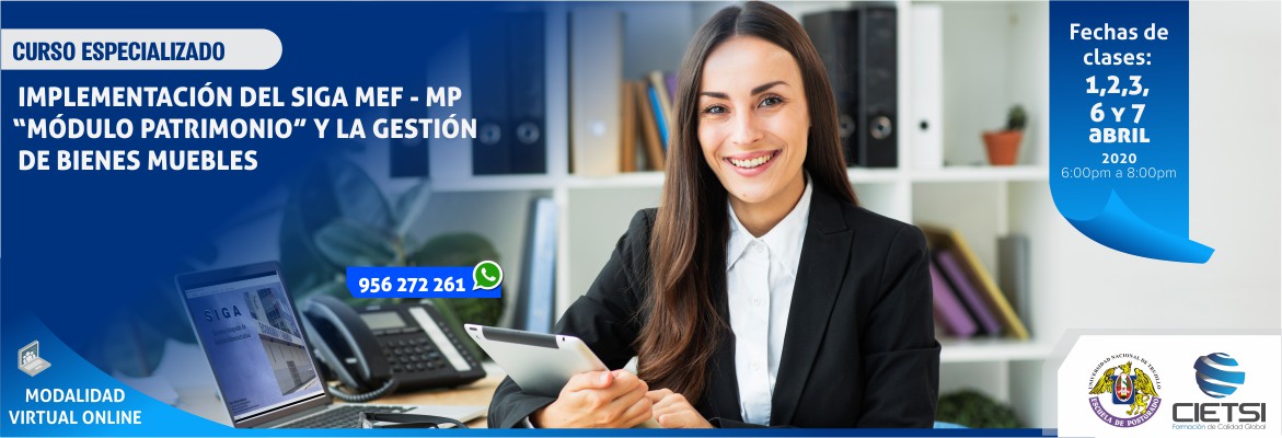 curso especializado implementaciOn siga mef   mp mOdulo patrimonio y la gestiOn de bienes muebles 2020