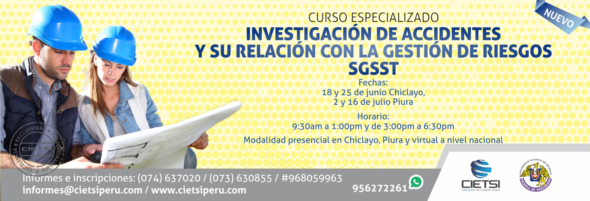 CURSO ESPECIALIZADO INVESTIGACION DE ACCIDENTES Y SU RELACION CON LA GESTION DE RIESGOS - SGSST