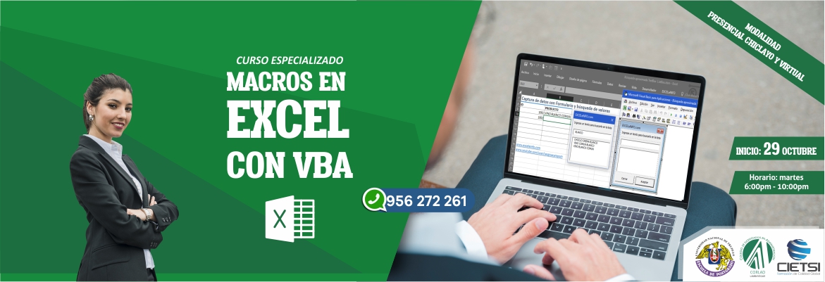 CURSO ESPECIALIZADO MACROS EN EXCEL CON VBA 2019 (NUEVO)