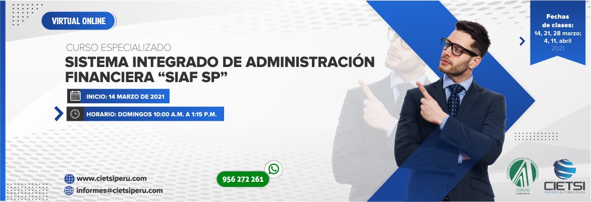 CURSO ESPECIALIZADO SIAF SP 2021