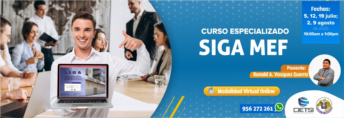 curso especializado sistema integrado de gestiOn administrativa siga mef 3era ediciOn 2020 virtual online