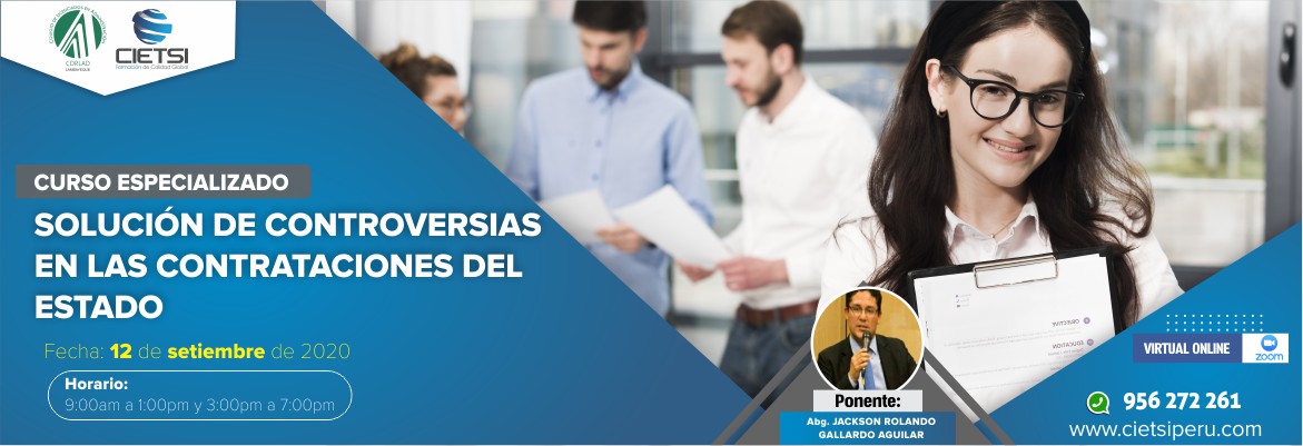 curso especializado soluciOn de controversias en las contrataciones del estado 2020