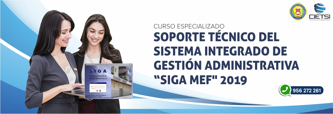 CURSO ESPECIALIZADO SOPORTE TÉCNICO SIGA MEF 2019 (NUEVO)