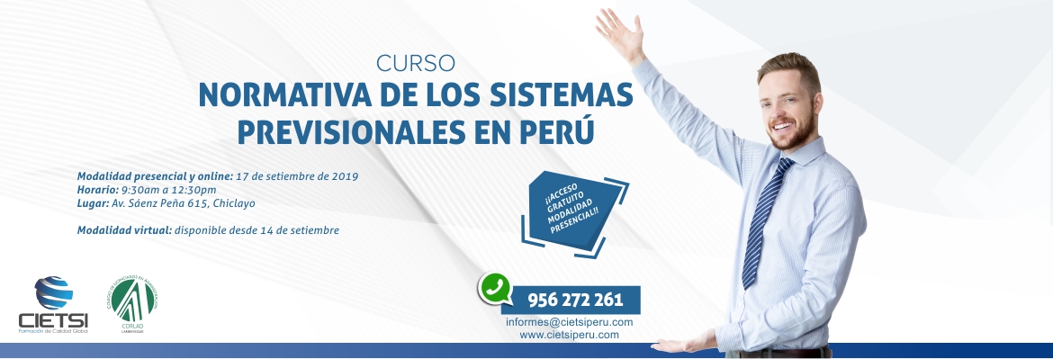 curso normativa de los sistemas previsionales en perU 2019