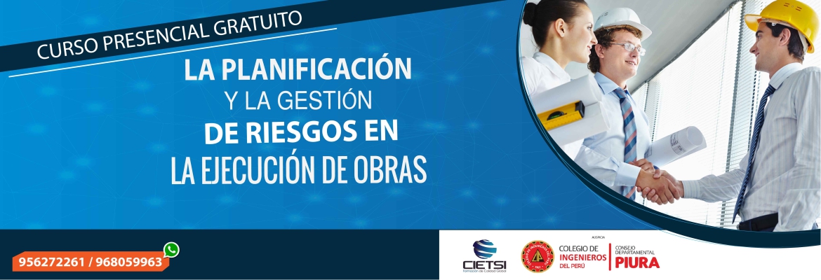 curso presencial gratuito    la planificaciOn y la gestiOn de riesgos en la ejecuciOn de obras 2017