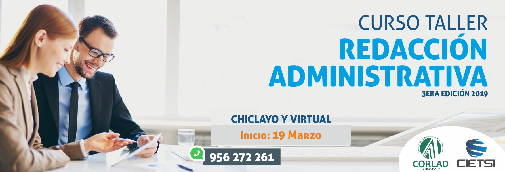 CURSO TALLER REDACCIÓN ADMINISTRATIVA 2019 - 3ERA EDICIÓN (NUEVO)