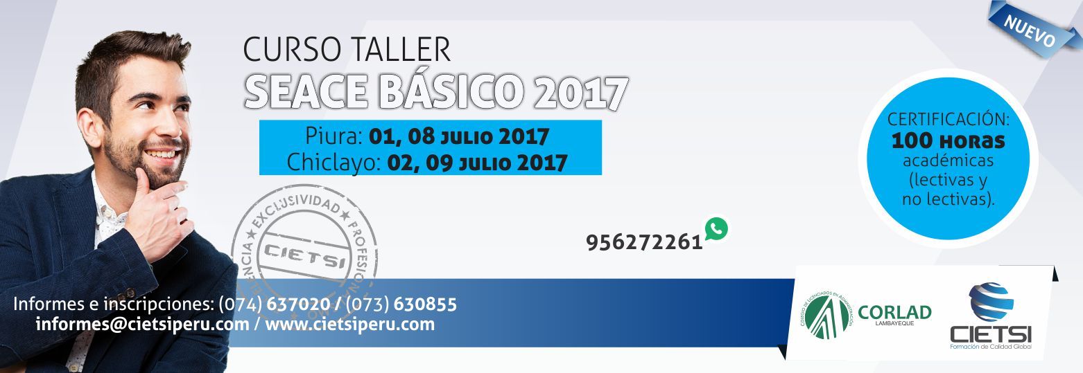 CURSO TALLER SEACE BÁSICO 2017