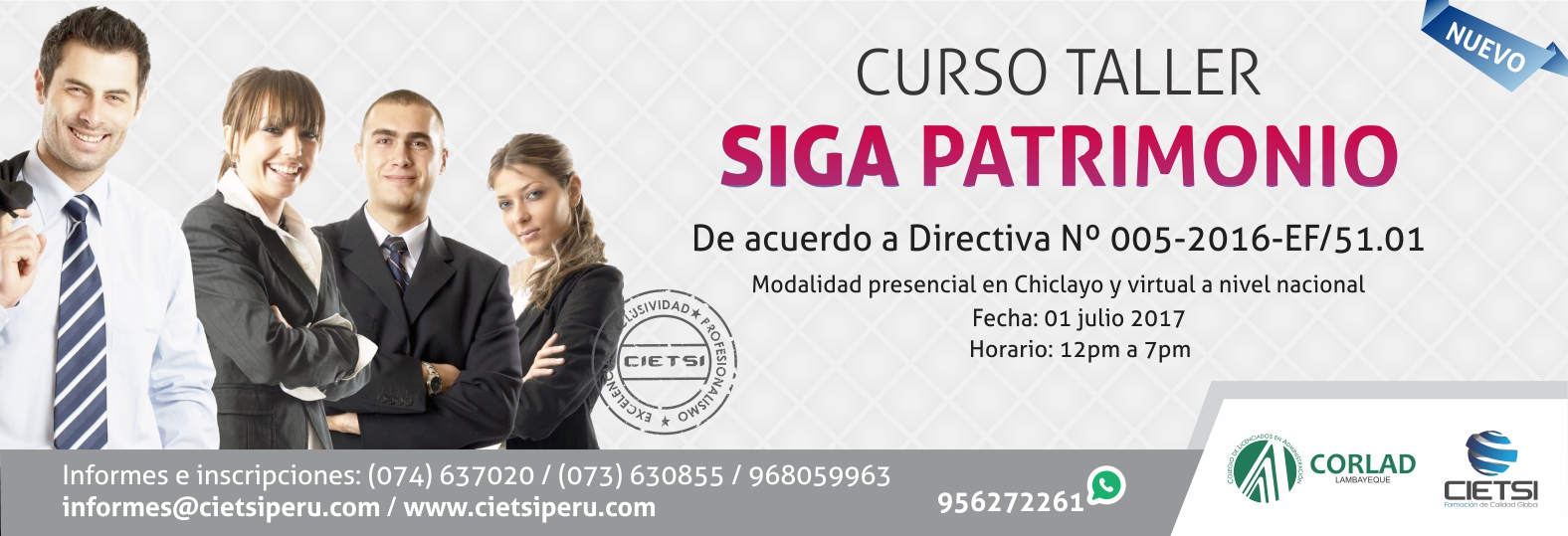 CURSO TALLER SIGA PATRIMONIO 2017