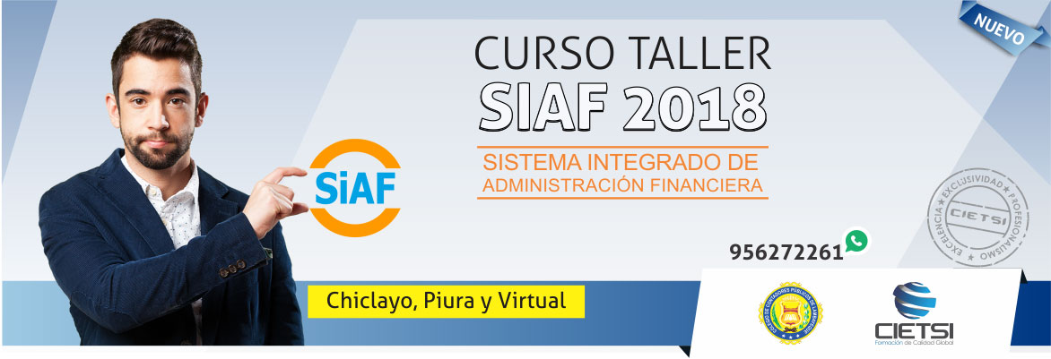 CURSO TALLER SIAF 2018