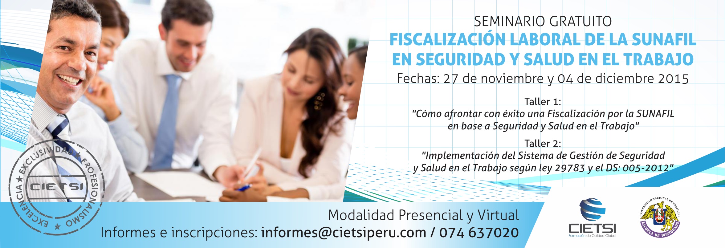 seminario gratuito fiscalizaciOn laboral de la sunafil en seguridad y salud en el trabajo