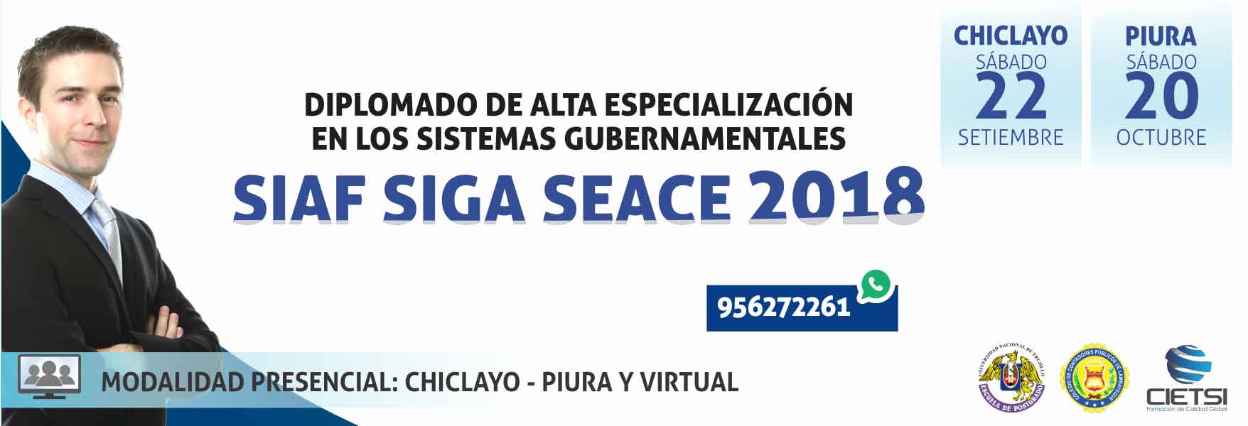 DIPLOMADO DE ALTA ESPECIALIZACIÓN EN LOS SISTEMAS GUBERNAMENTALES DE GESTIÓN PÚBLICA: SIAF SIGA SEACE 2018 - 5TA EDICIÓN